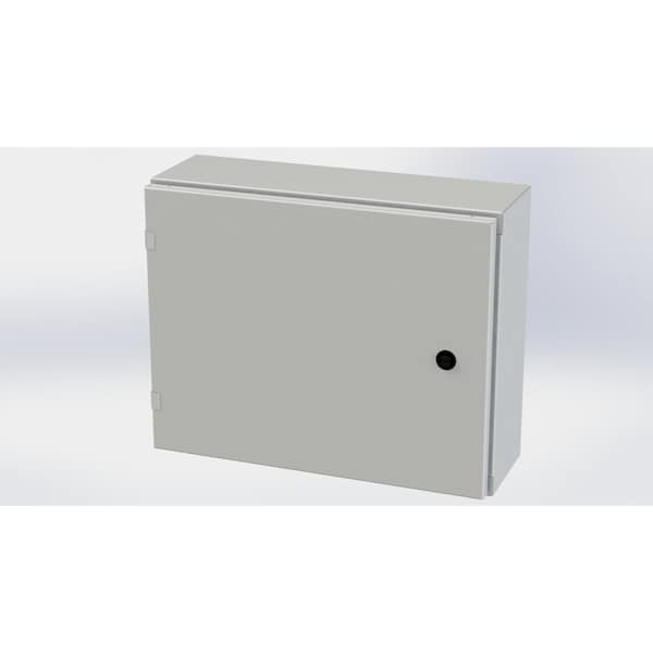 Saginaw Control & Engineering 1/4 Turn Latch Electrical Enclosures, 16 in H, 6 in D, 20 in W, NEMA 3R, 4, 12, 13, Carbon Steel SCE-16EL2006LPLG - main